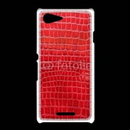 Coque Sony Xpéria E3 Effet crocodile rouge