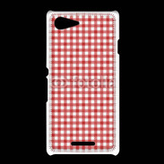 Coque Sony Xpéria E3 Effet vichy rouge et blanc