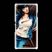 Coque Sony Xpéria E3 Brune fashion 1