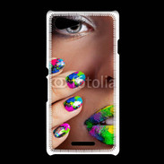 Coque Sony Xpéria E3 Bouche et ongles multicouleurs 5