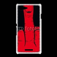 Coque Sony Xpéria E3 Red hand show fuck