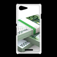 Coque Sony Xpéria E3 Liasse de billets 100 €