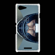 Coque Sony Xpéria E3 homme avec casque de moto