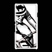 Coque Sony Xpéria E3 Dessin de cycliste