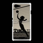 Coque Sony Xpéria E3 Beach Volley en noir et blanc 115