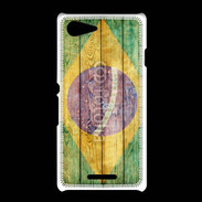 Coque Sony Xpéria E3 Drapeau Brésil Grunge 510