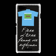 Coque Sony Xpéria E3 Femme de rugbyman Bonus offensif-défensif Noir 2