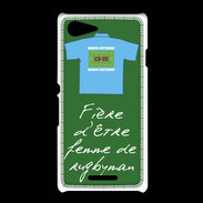 Coque Sony Xpéria E3 Femme de rugbyman Bonus offensif-défensif Vert 2
