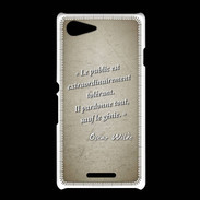 Coque Sony Xpéria E3 Public génie Sepia Citation Oscar Wilde