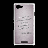 Coque Sony Xpéria E3 Public génie Rose Citation Oscar Wilde