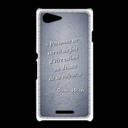 Coque Sony Xpéria E3 Survie valeur Bleu Citation Oscar Wilde