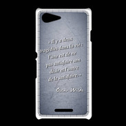 Coque Sony Xpéria E3 Tragédie Bleu Citation Oscar Wilde