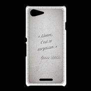 Coque Sony Xpéria E3 Aimer Gris Citation Oscar Wilde