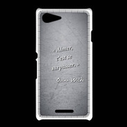 Coque Sony Xpéria E3 Aimer Noir Citation Oscar Wilde