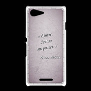 Coque Sony Xpéria E3 Aimer Rose Citation Oscar Wilde