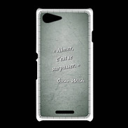 Coque Sony Xpéria E3 Aimer Vert Citation Oscar Wilde