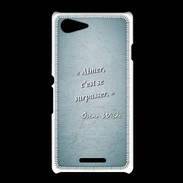 Coque Sony Xpéria E3 Aimer Turquoise Citation Oscar Wilde