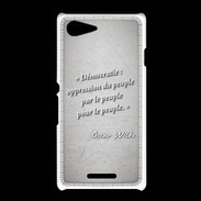 Coque Sony Xpéria E3 Démocratie Gris Citation Oscar Wilde