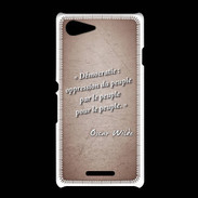 Coque Sony Xpéria E3 Démocratie Rouge Citation Oscar Wilde