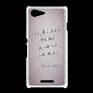 Coque Sony Xpéria E3 Brave Rose Citation Oscar Wilde