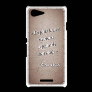 Coque Sony Xpéria E3 Brave Rouge Citation Oscar Wilde