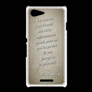 Coque Sony Xpéria E3 Sagesse rêves Sepia Citation Oscar Wilde