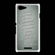 Coque Sony Xpéria E3 Sagesse rêves Vert Citation Oscar Wilde