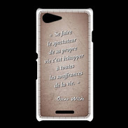Coque Sony Xpéria E3 Spectateur Rouge Citation Oscar Wilde