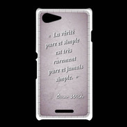 Coque Sony Xpéria E3 Vérité pure Rose Citation Oscar Wilde