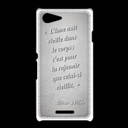 Coque Sony Xpéria E3 Ame nait Gris Citation Oscar Wilde