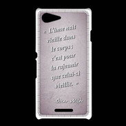 Coque Sony Xpéria E3 Ame nait Rose Citation Oscar Wilde