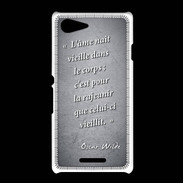 Coque Sony Xpéria E3 Ame nait Noir Citation Oscar Wilde
