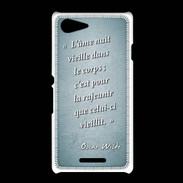 Coque Sony Xpéria E3 Ame nait Turquoise Citation Oscar Wilde