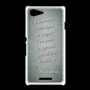 Coque Sony Xpéria E3 Ame nait Vert Citation Oscar Wilde