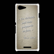 Coque Sony Xpéria E3 Ami poignardée Sepia Citation Oscar Wilde