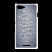 Coque Sony Xpéria E3 Avis gens Bleu Citation Oscar Wilde