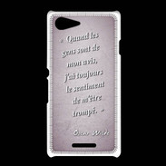 Coque Sony Xpéria E3 Avis gens Rose Citation Oscar Wilde