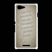 Coque Sony Xpéria E3 Avis gens Sepia Citation Oscar Wilde