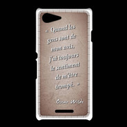 Coque Sony Xpéria E3 Avis gens Rouge Citation Oscar Wilde