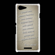Coque Sony Xpéria E3 Bons heureux Sepia Citation Oscar Wilde
