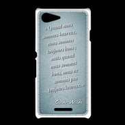 Coque Sony Xpéria E3 Bons heureux Turquoise Citation Oscar Wilde