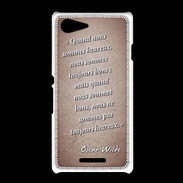 Coque Sony Xpéria E3 Bons heureux Rouge Citation Oscar Wilde