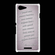 Coque Sony Xpéria E3 Bons heureux Rose Citation Oscar Wilde