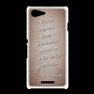 Coque Sony Xpéria E3 Cartes gagnantes Rouge Citation Oscar Wilde