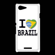 Coque Sony Xpéria E3 I love Brazil 2