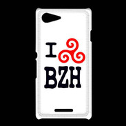 Coque Sony Xpéria E3 I love BZH 2