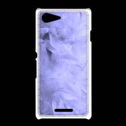 Coque Sony Xpéria E3 Effet de plumes bleues PR