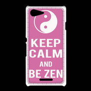 Coque Sony Xpéria E3 Keep Calm Be Zen Rose