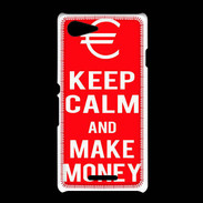 Coque Sony Xpéria E3 Keep Calm Make money Rouge