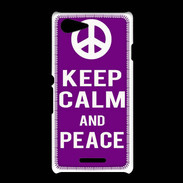 Coque Sony Xpéria E3 Keep Calm Peace Violet